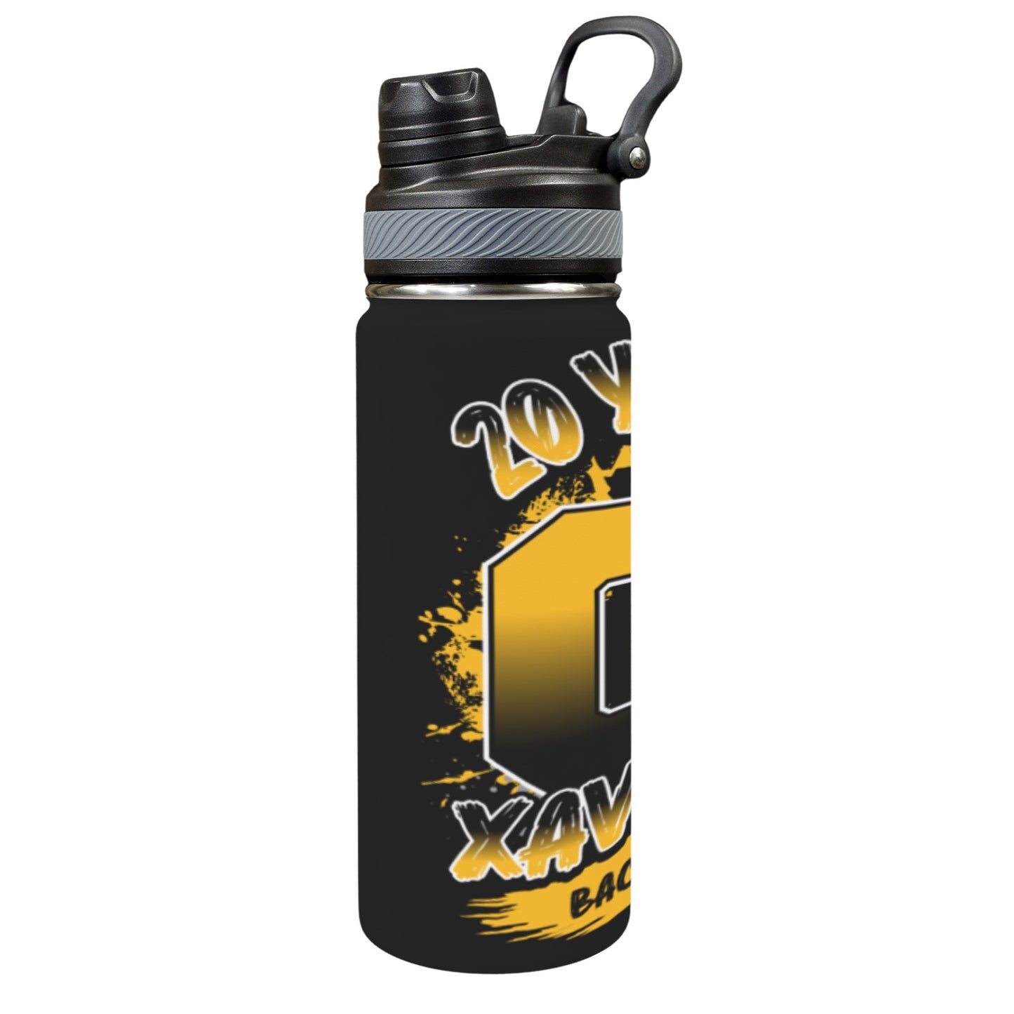 Insulated Water Bottle with Dual-Use Lid (18oz)