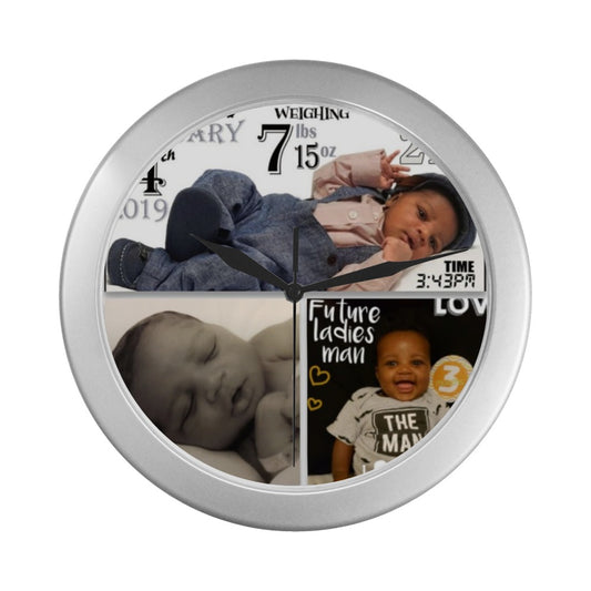 Customize Silver Wall Clock